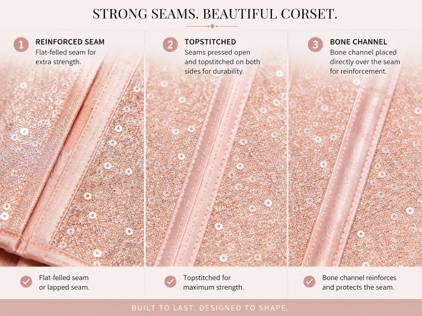 Rosé Stardust Sculpting Corset Top