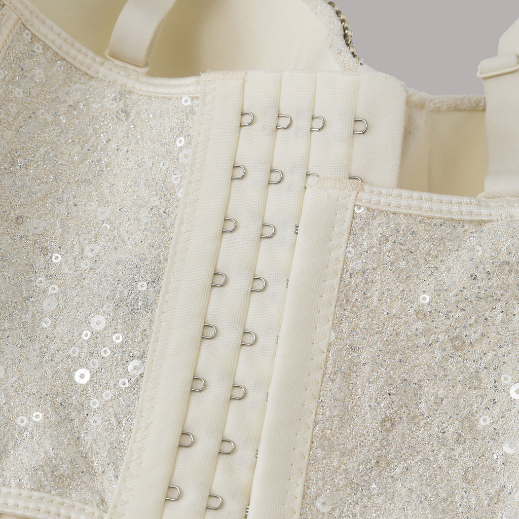 Aurora Crystal Corset Luxury Ivory Crystal Embellished Corset