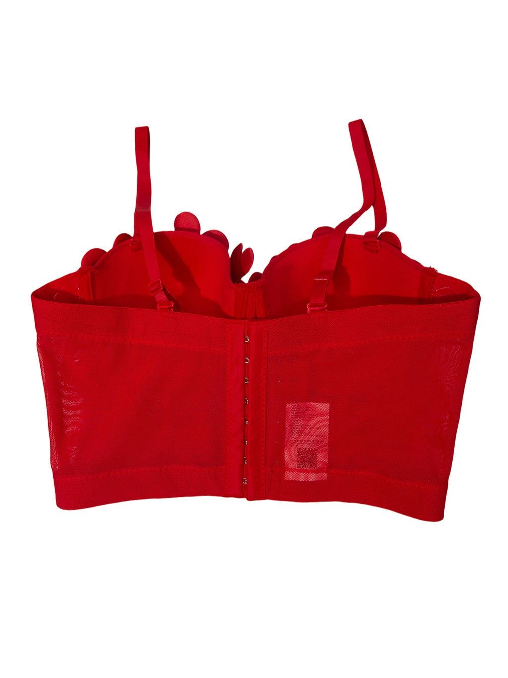 Scarlet Bloom Fringe Corset Top